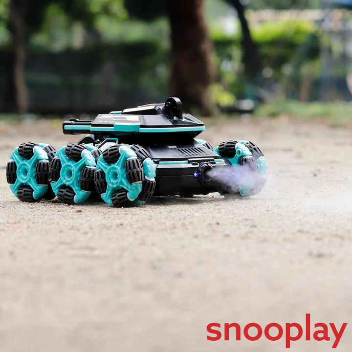 6 WD Remote Control Spray Stunt Car | 360° Rotation, LED Light, Music (6-14 Years)