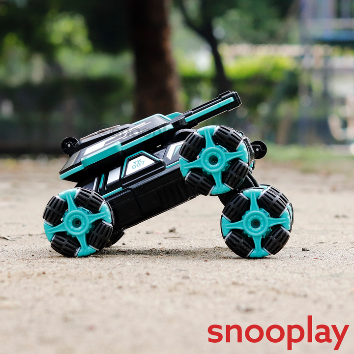 6 WD Remote Control Spray Stunt Car | 360° Rotation, LED Light, Music (6-14 Years)