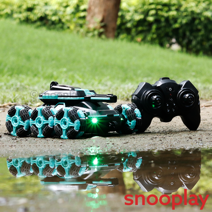 6 WD Remote Control Spray Stunt Car | 360° Rotation, LED Light, Music (6-14 Years)