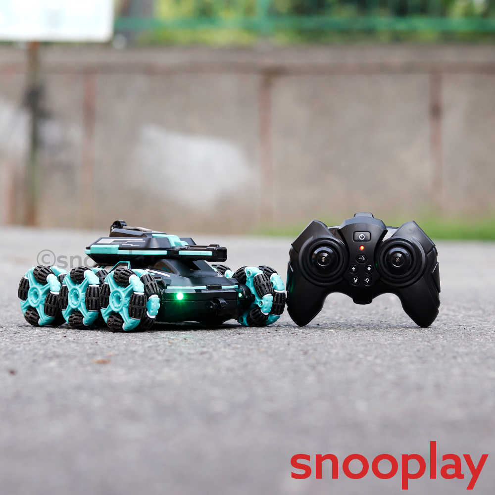 6 WD Remote Control Spray Stunt Car | 360° Rotation, LED Light, Music (6-14 Years)