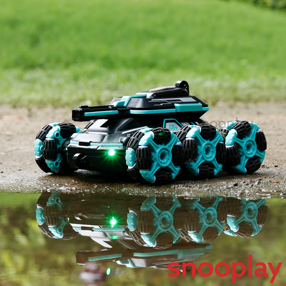 6 WD Remote Control Spray Stunt Car | 360° Rotation, LED Light, Music (6-14 Years)