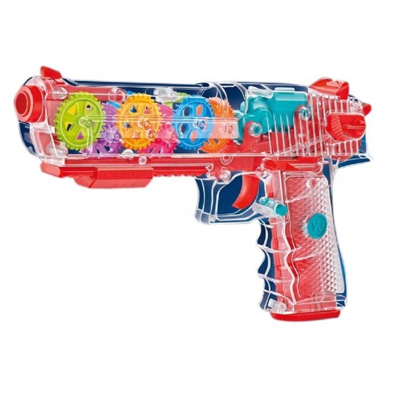 Lights Multi Musical Blaster with Moving Gears Concept Gun Toys with Colourful Flashing Light and Music toy for kids- Pink