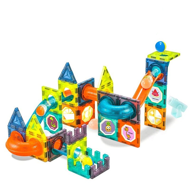 Magnetic Tiles With Lights Building Blocks for Kids ( 73 Pcs)