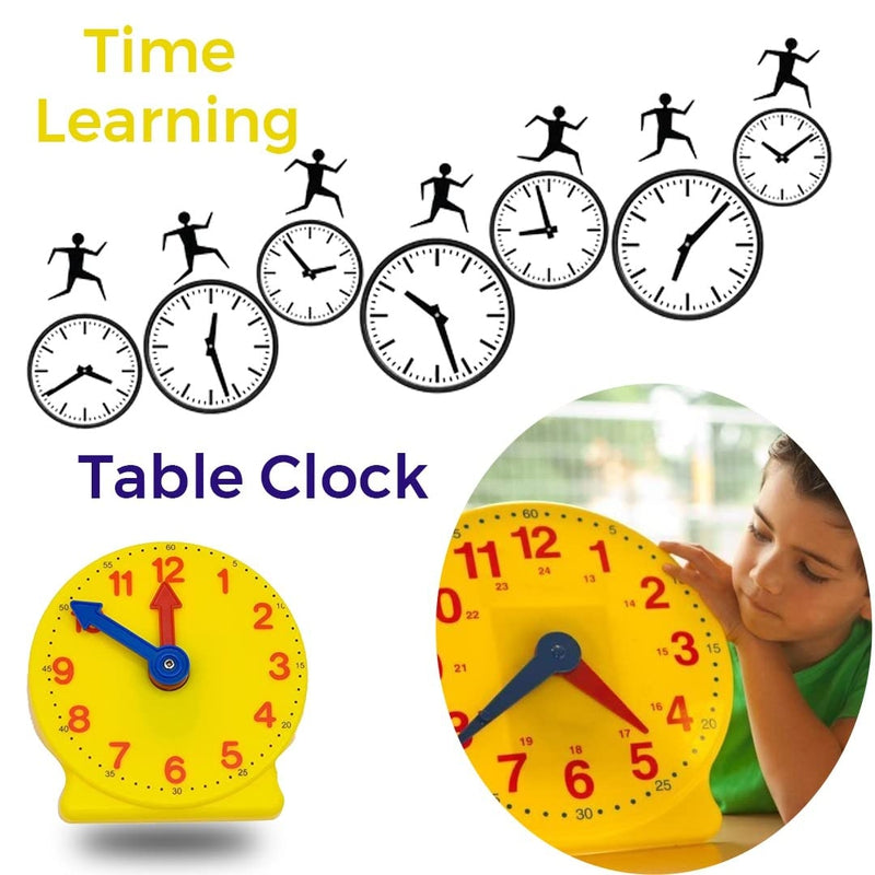 Dummy Clock Toy for Kids | Kids Learn to Tell Time Easily | Color Yellow |Teaching Clock Educational Clock Time Learning Clock for Children Gift