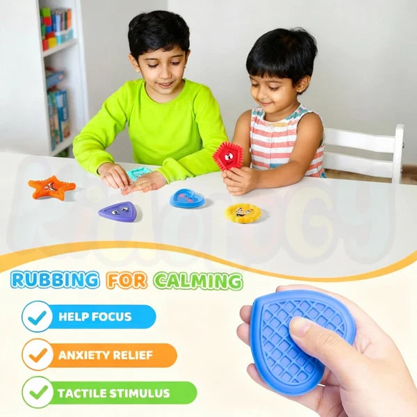 Kidology Sensory Stress Shape Toys for Kids – Colorful Fidget & Tactile Play Toy