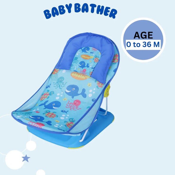 Infanto Baby Bather - Washable Mesh, Adjustable Backrest & Head Support