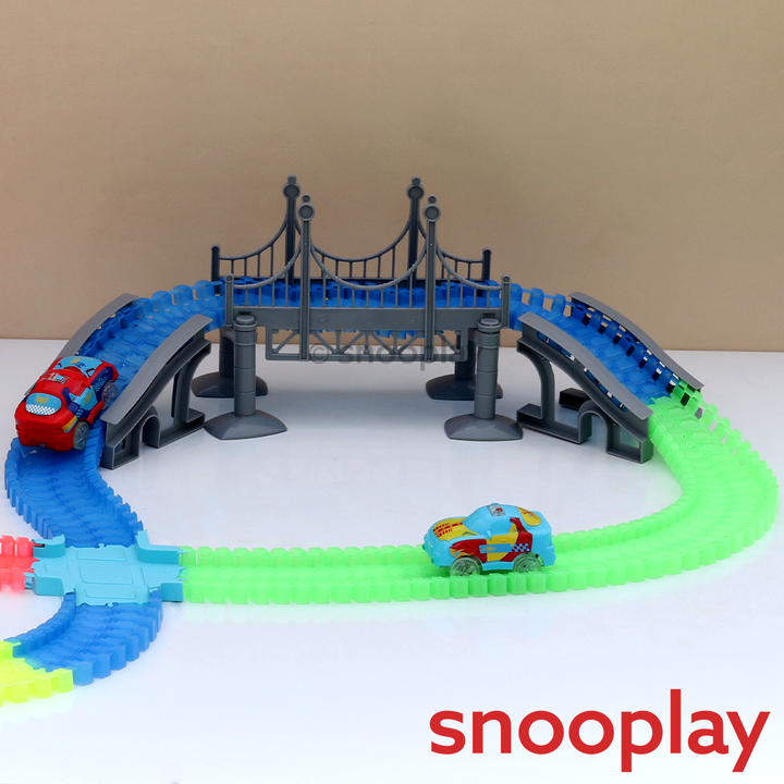 Rowan 400 Pieces Bendable Car Track Set - Build & Go Dynamic Racing Fun (3-8 Years)
