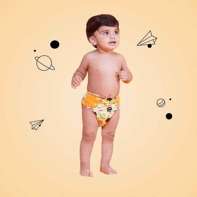 Mushi Sushi Regular Diaper Freesize Reusable, Waterproof & Washable Cloth Diapers (Fits babies 5-17kgs)