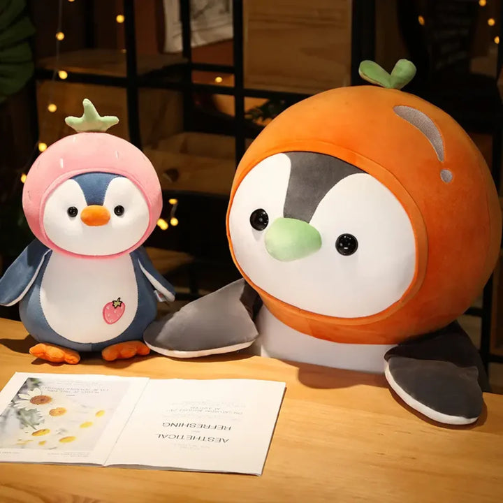 CuddleNest Fruit Penguin Soft Toy - 25 cm | Adorable Plush Toy for Kids