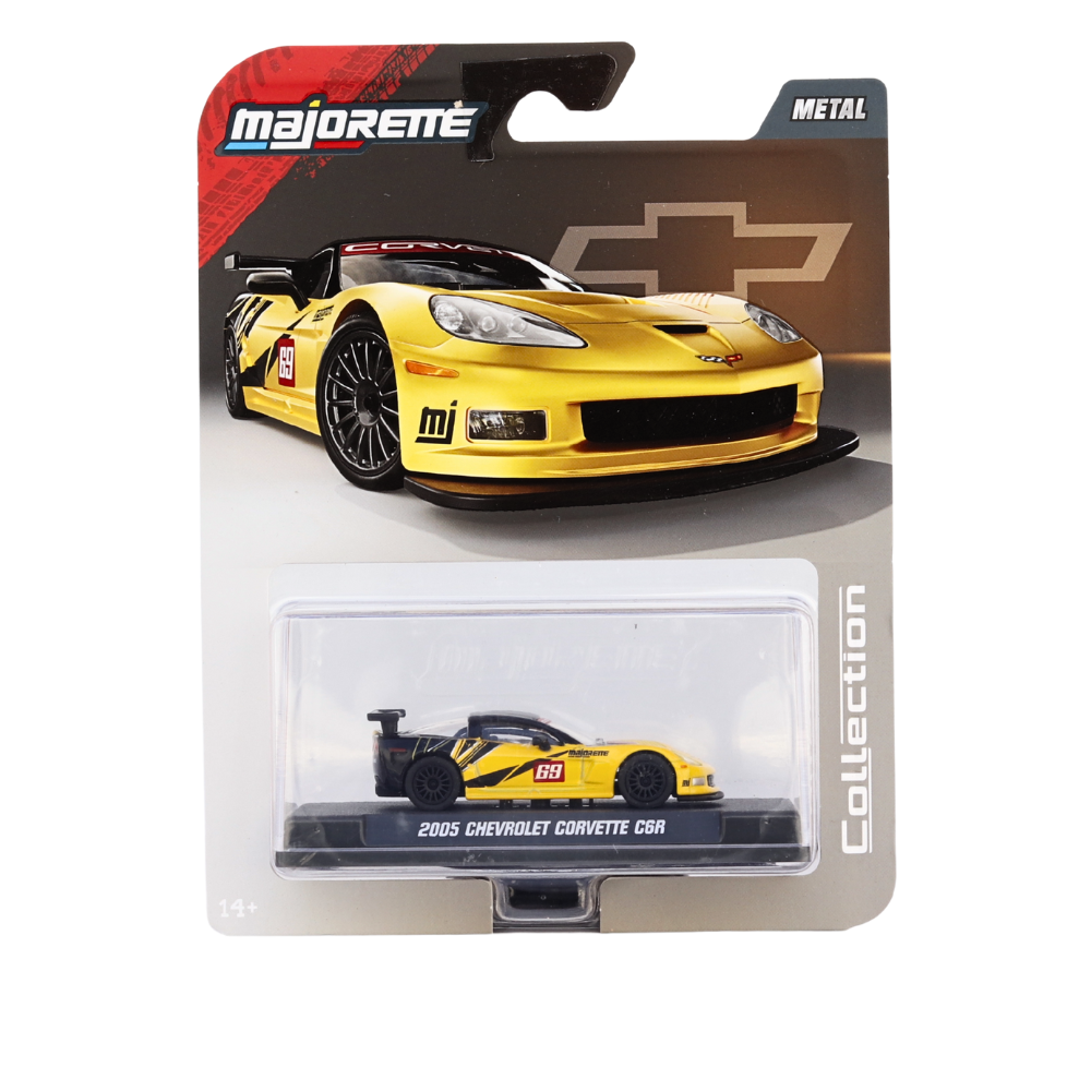 Majorette Original 2005 Chevrolet Corvette C6R Licensed Diecast Car | 1:64 Scale (7 Years till Grown Ups)