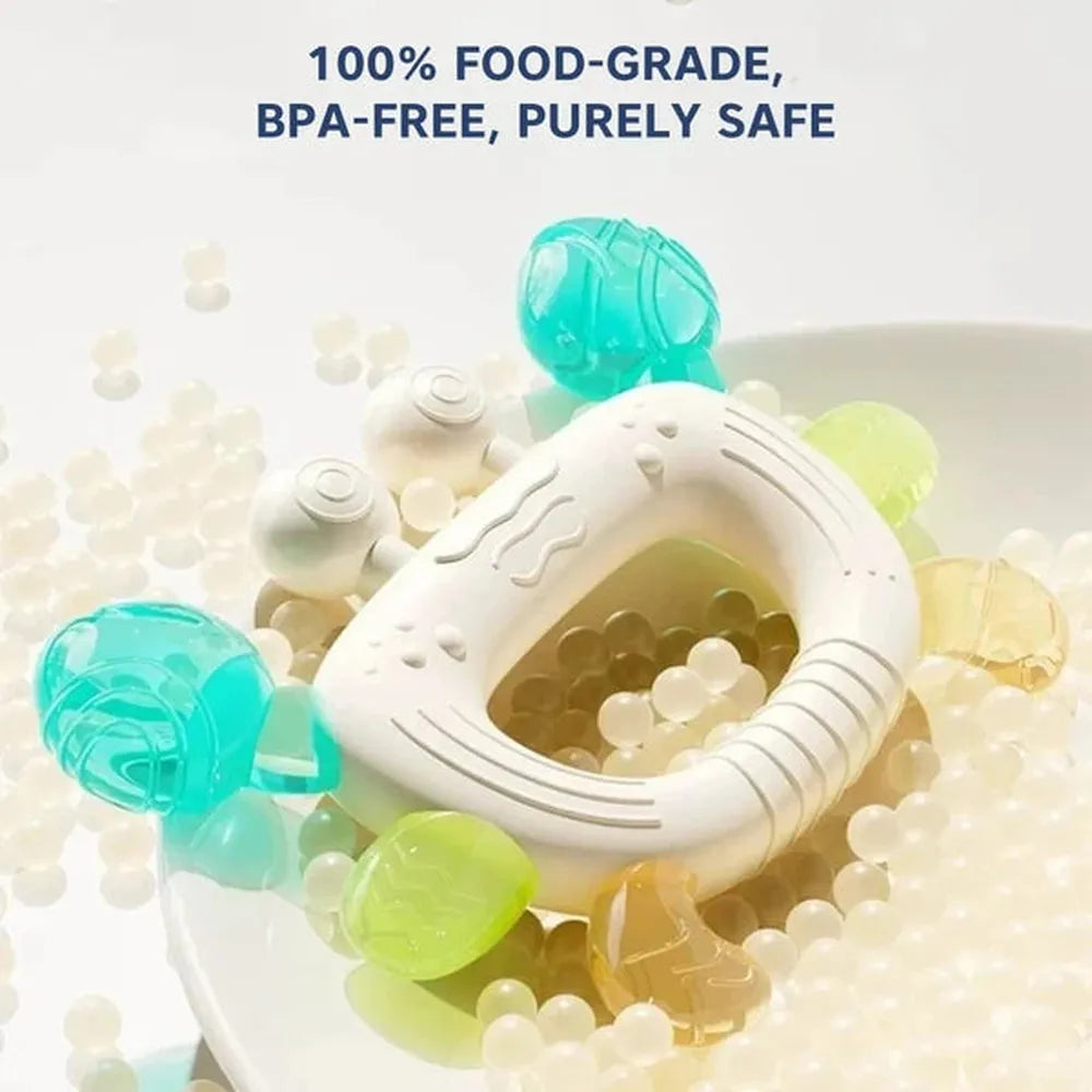 Mee Mee Tiny Claws Silicone Baby Comforter & Teether | Multi-Textured Soft Sensory Teething Toy