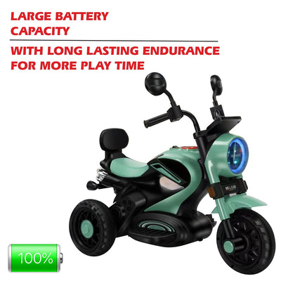 Electric Ride-On Bike (resembling Harley, 3 Wheel Stability, Realistic Features, Music) | COD not Available