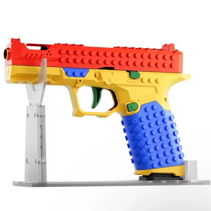 Kidology Building Block Shell-Ejecting Soft Bullet Toy Blaster | Pretend Play Toy
