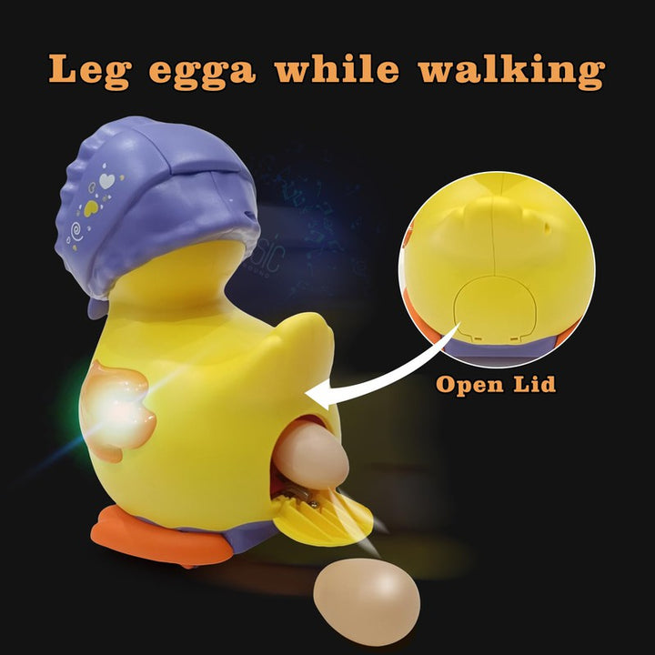 360-Degree Egg Laying Duck Toy With Light & Sound (1-3 Years)