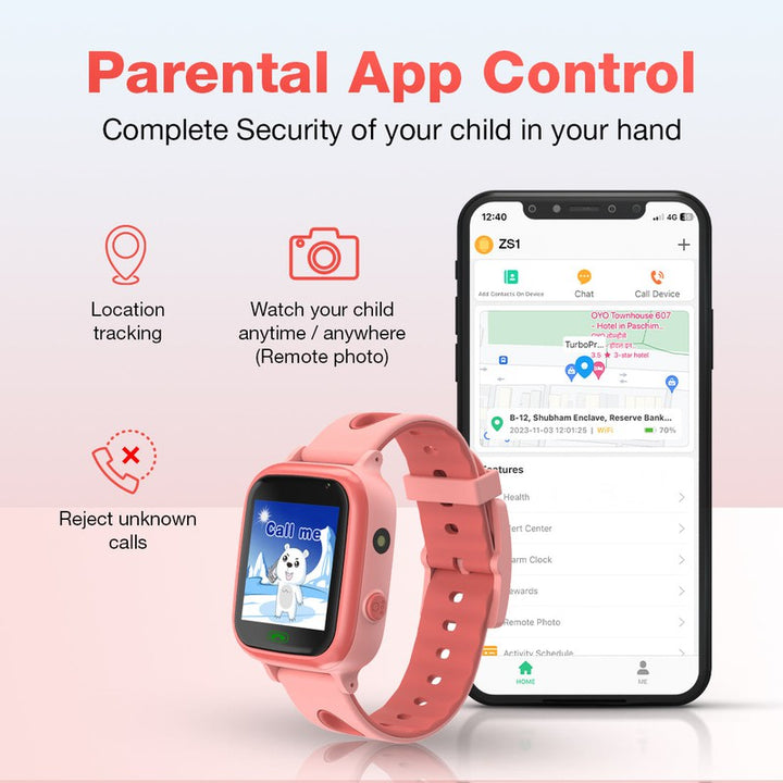 Kids Smartwatch with LBS Location, Safe Zone Alert, Camera, Class Mode, Calling (5-10 Years)