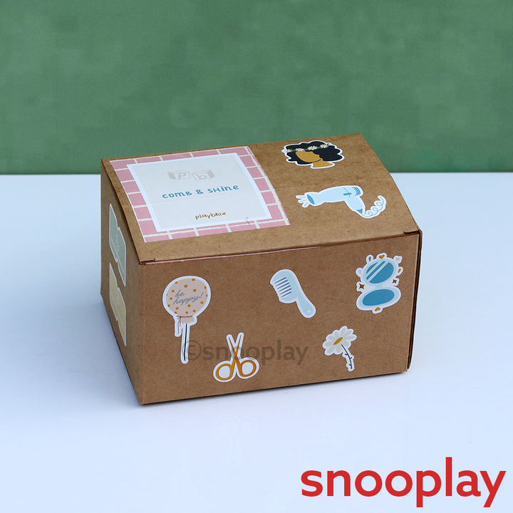 Playbox 6 Pieces Comb & Shine Beauty Kit - Stylish Pretend Play (3-7 Years)