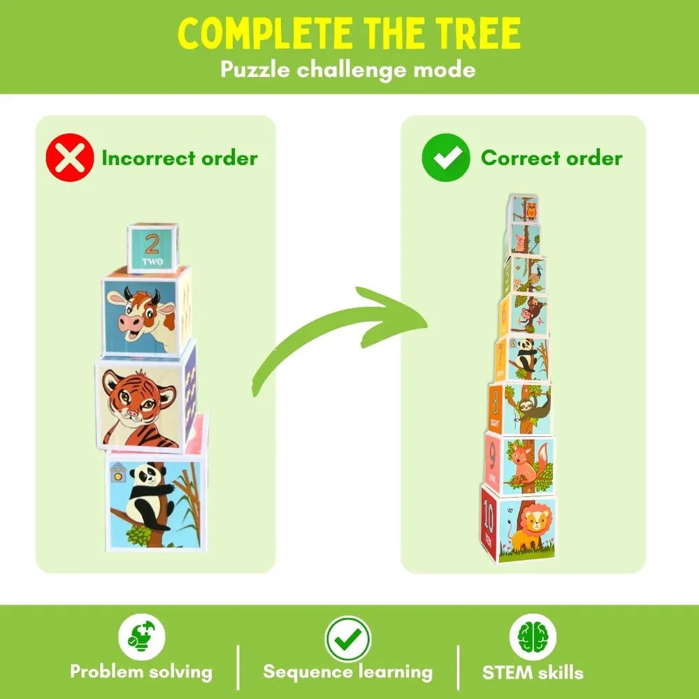 PepPlay Stacking & Nesting Cube | Early Learning Through Stacking Play