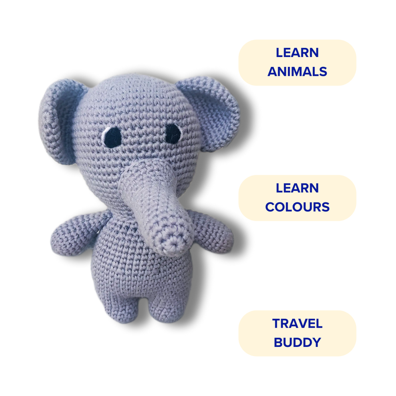 Ellie The Elephant Crochet Soft Toy