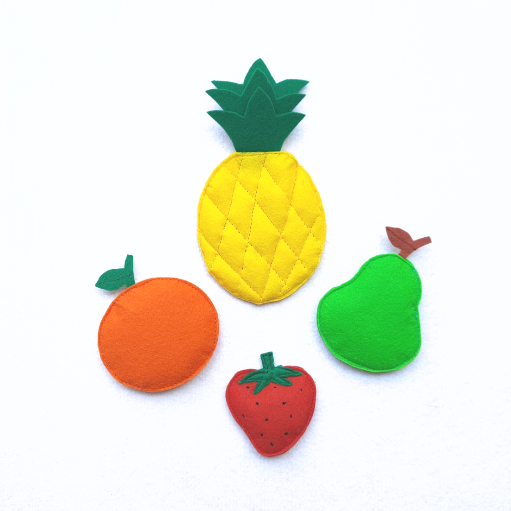 Set of 10 Fruit Felt Toys (2-4 Years)