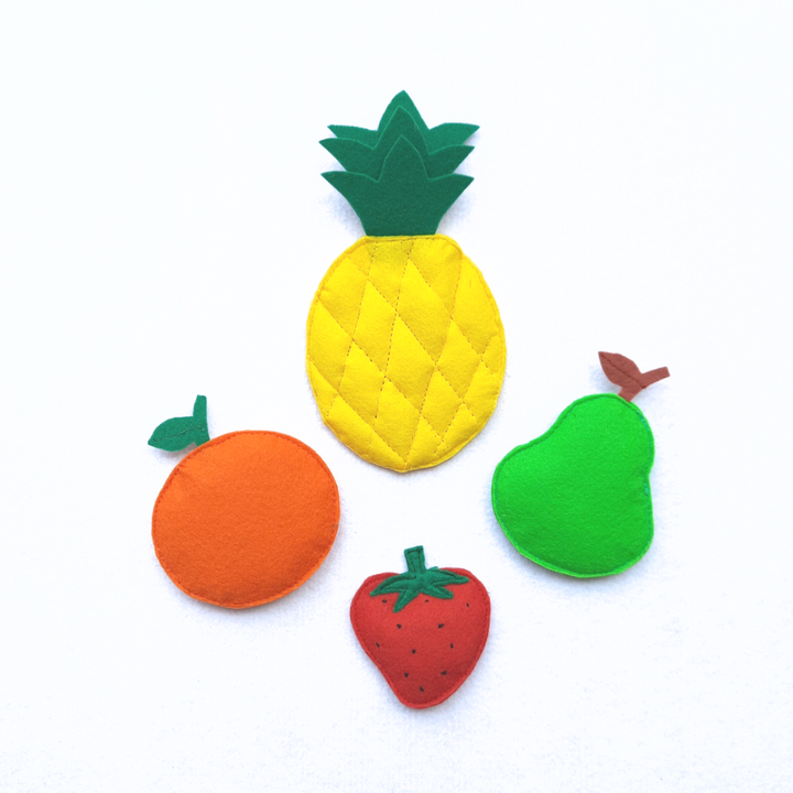 Set of 10 Fruit Felt Toys (2-4 Years)