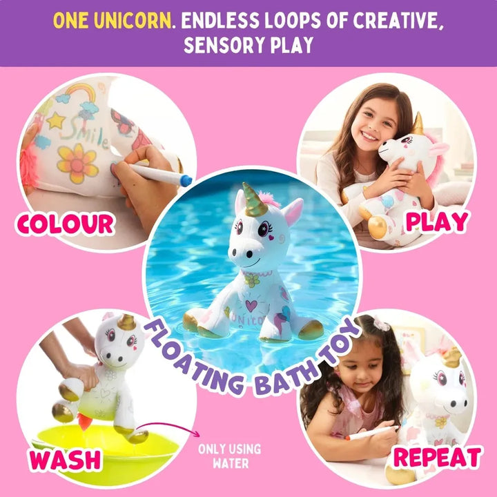 PepPlay Redoobles Doodle Unicorn | Wash, Colour & Reuse Fun