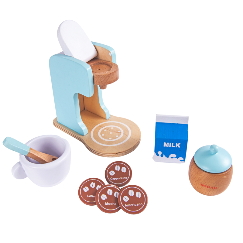 Wooden Coffee Maker - Blue (3-7 Years)