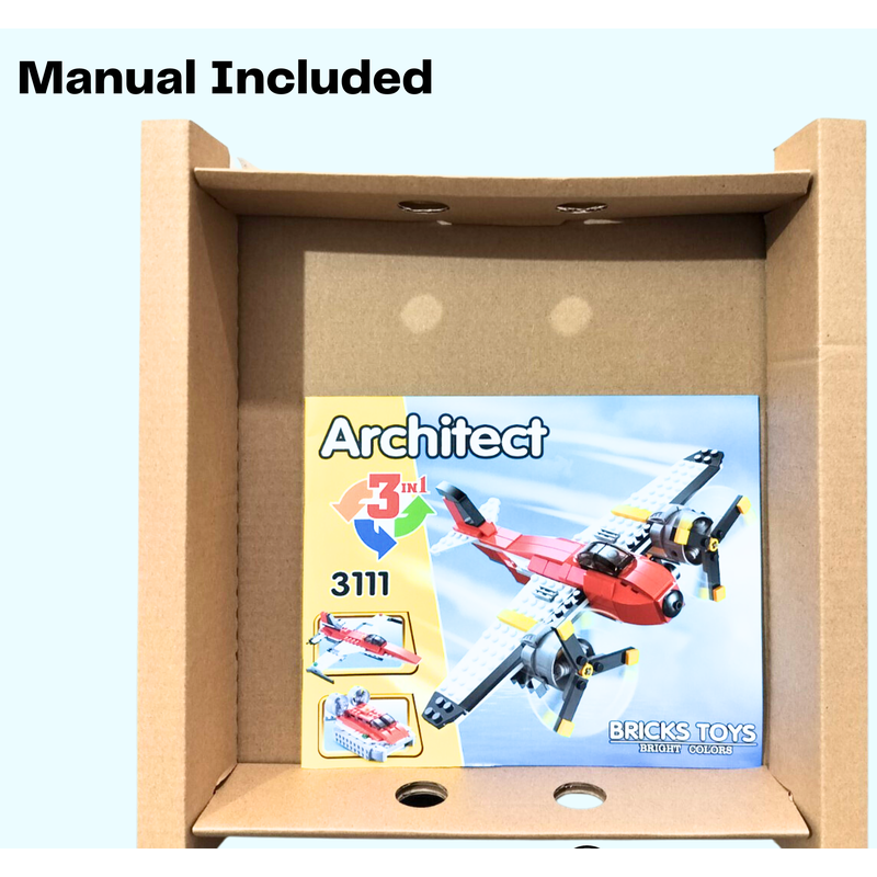 Building Blocks Set  Including Small Blocks (Rocket, Aeroplane, Boat) (241 Pieces)