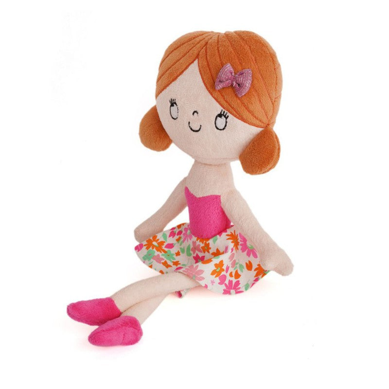 Girlfriend Bella in Floral Pink Dress Soft Toy