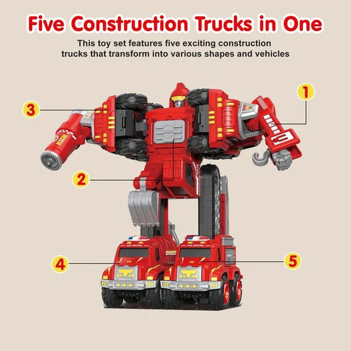 Kidology 5 in 1 Robot Toy Set for Kids | Creative Construction