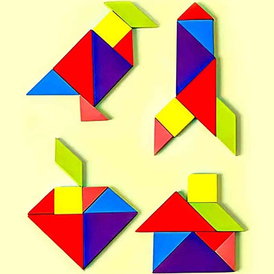 Magnetic Tangram with 3 in 1 Puzzle Magnetic Board