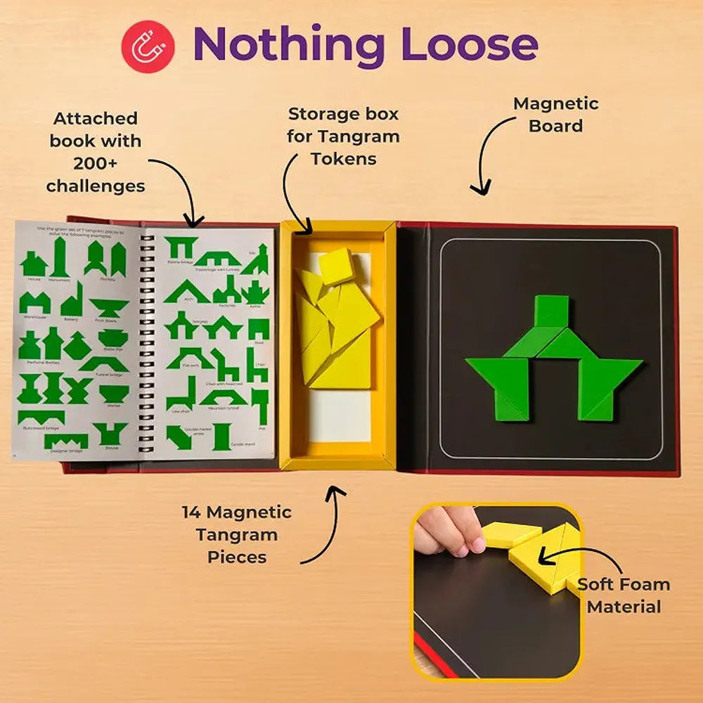 Toykraft Tangram Senior Magnetic Puzzle – Brain Booster & Cognitive Game