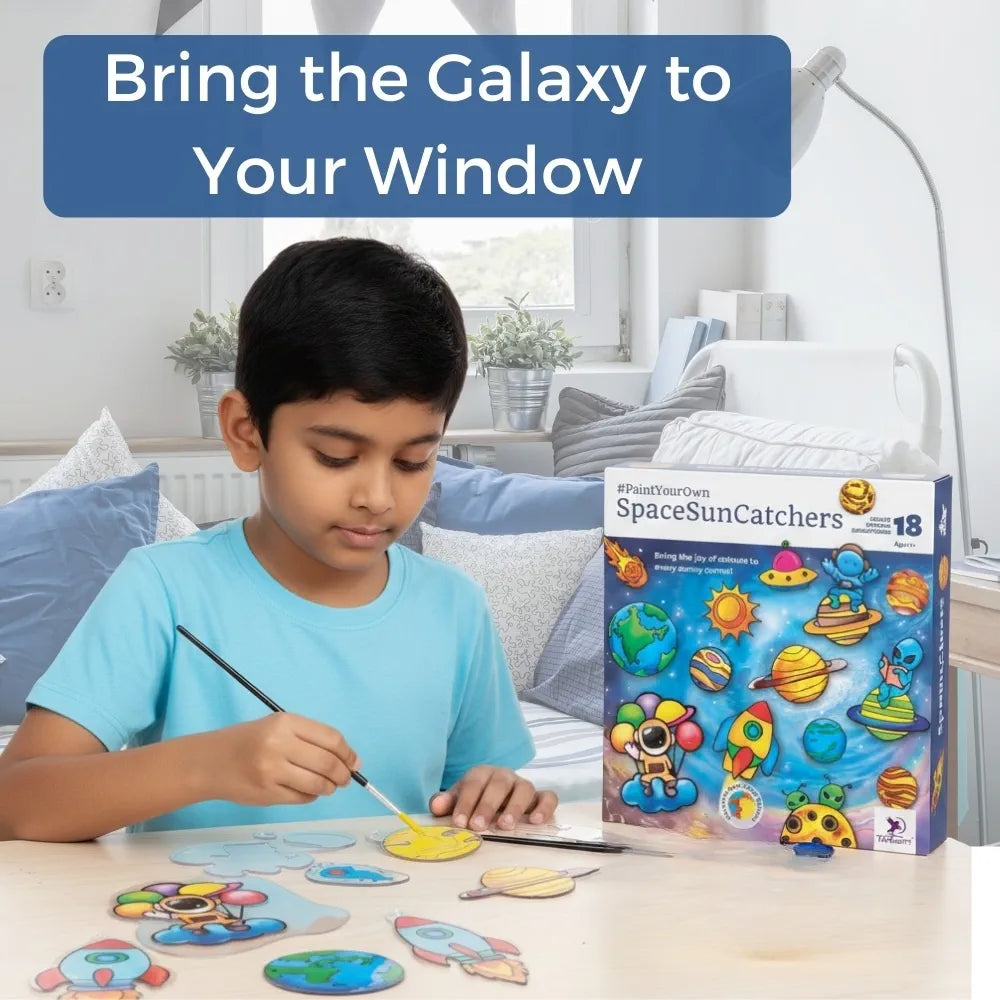 Toykraft Paint Your Own Space Suncatchers | Glass Painting Window Art Kit