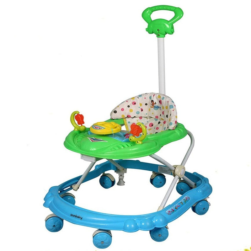 Musical 4112 Activity Walker With Parent Rod (Green, Blue)