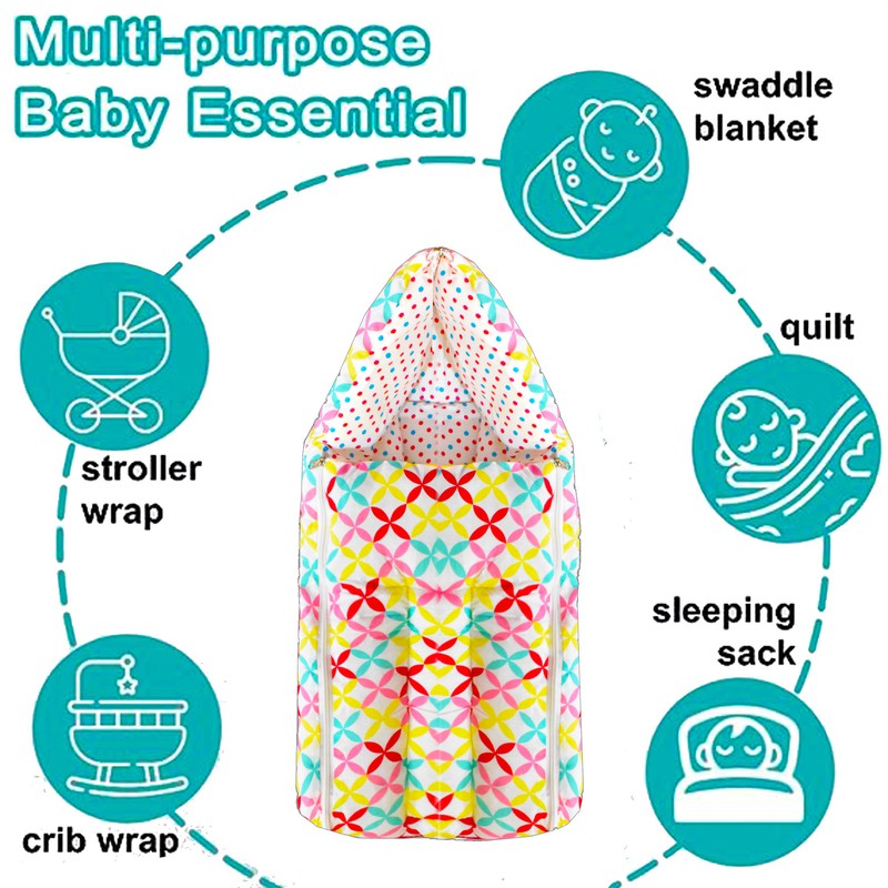 Flower Themed Baby Sleeping Bag Cum Carrying Bag