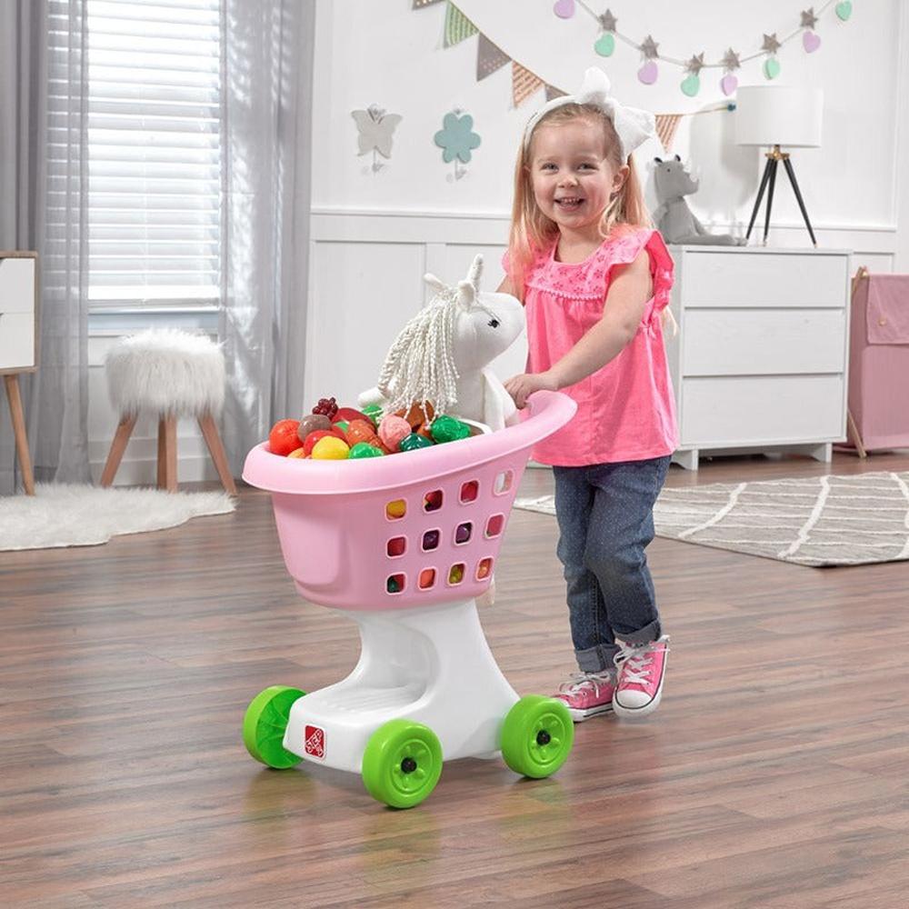 STEP2 Little Helper’s Shopping Cart - Pretend Play (3-7 Years) | Pink