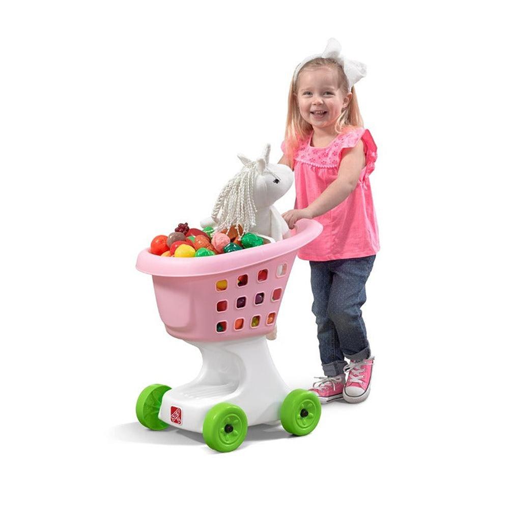STEP2 Little Helper’s Shopping Cart - Pretend Play (3-7 Years) | Pink
