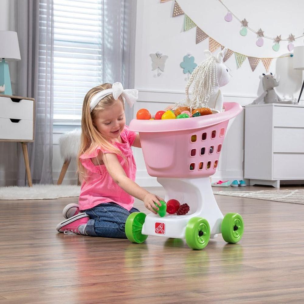STEP2 Little Helper’s Shopping Cart - Pretend Play (3-7 Years) | Pink