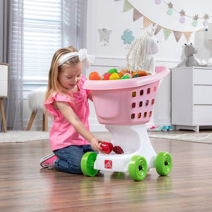 STEP2 Little Helper’s Shopping Cart - Pretend Play (3-7 Years) | Pink