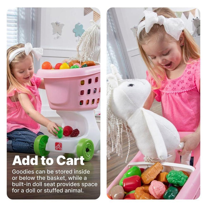 STEP2 Little Helper’s Shopping Cart - Pretend Play (3-7 Years) | Pink