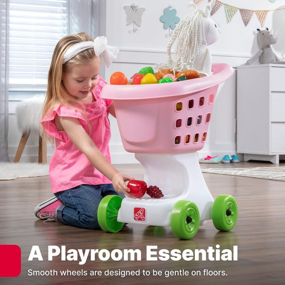 STEP2 Little Helper’s Shopping Cart - Pretend Play (3-7 Years) | Pink