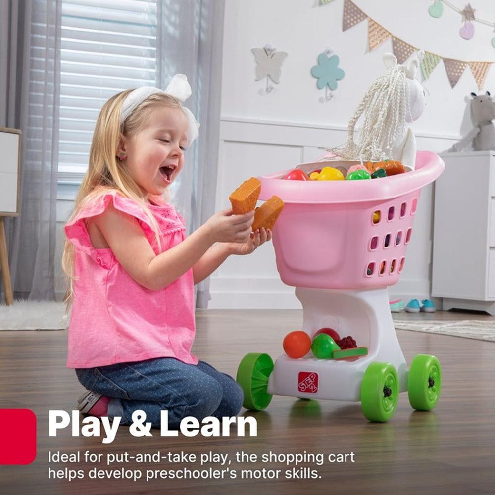 STEP2 Little Helper’s Shopping Cart - Pretend Play (3-7 Years) | Pink