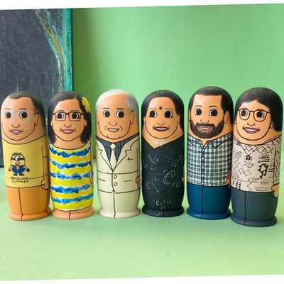 Personalised Wooden Companion Dolls (Set of 6) - COD Not Available