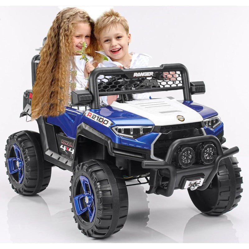 Battery Operated 4x4 SUV Ride On Car | Electric Jeep 4 x4 Electrical Car | Blue | COD Not Available