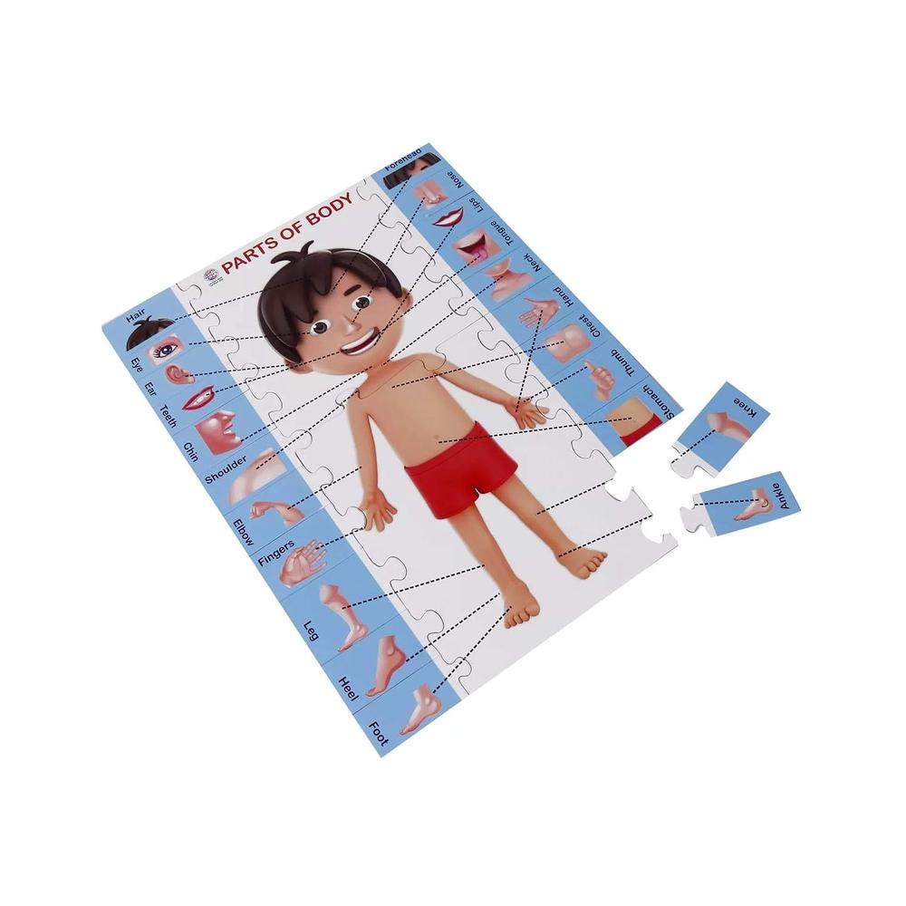 Ratna's Parts of Body - Jigsaw Puzzle | 2 in 1 Write & Wipe Board
