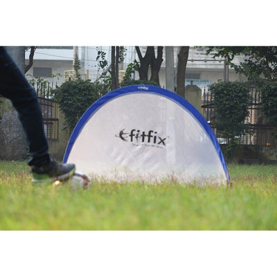 Fitfix Soccer Goal with Carry Bag - Portable Blue Pop up Net (80 cm x 45 cm)