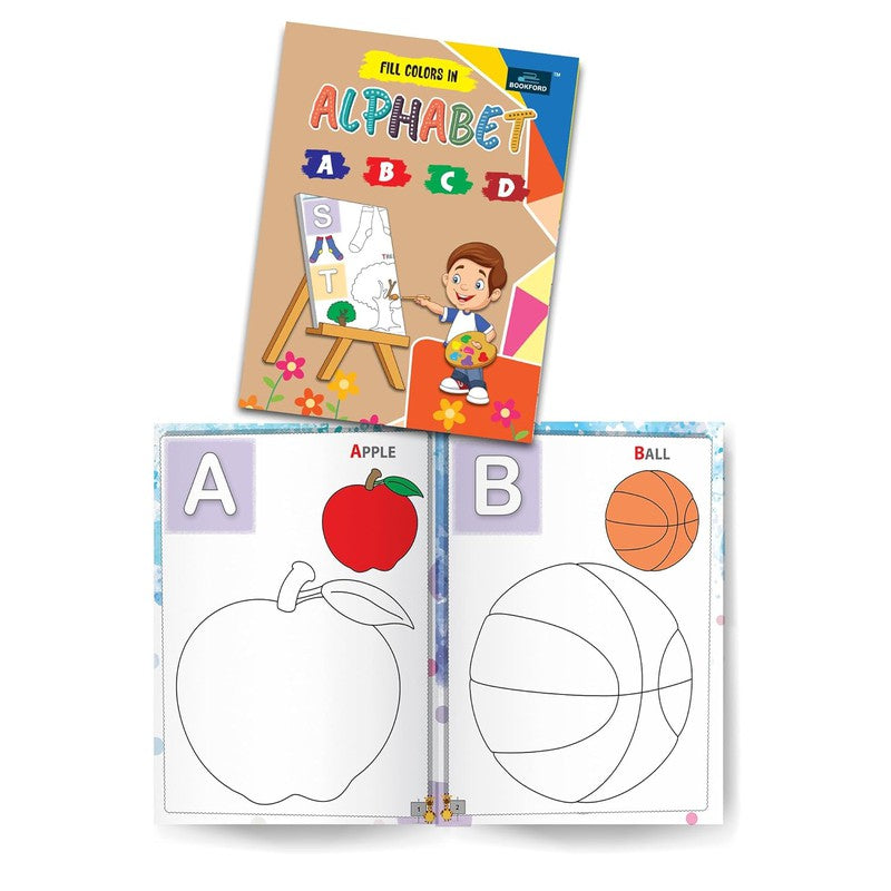 Fill Color In Alphabet Coloring Book For Kids