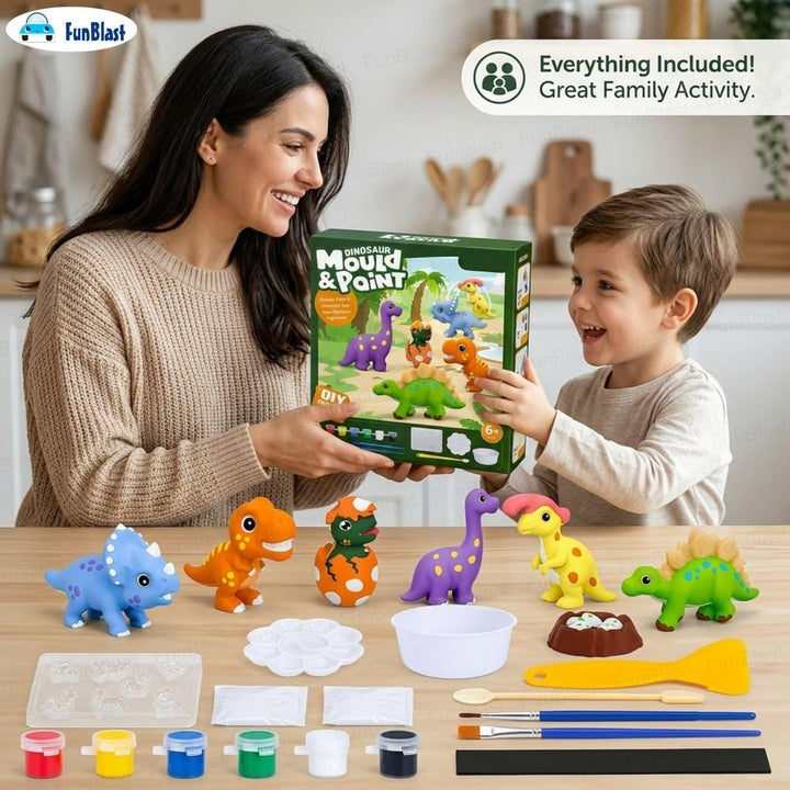 FunBlast DIY Mould & Paint Craft Kit | Paint Your Own Plaster Figurine Art Set