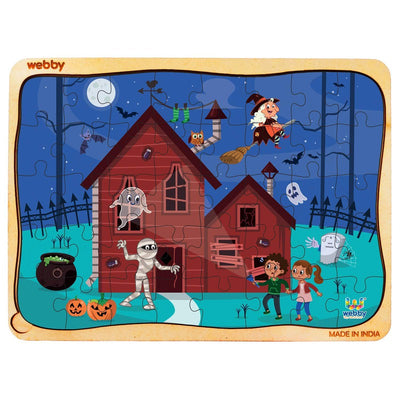 Haunted House Wooden Jigsaw Puzzle, 40pcs