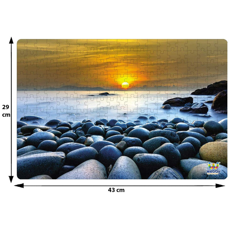 Beautiful Sunrise At Rock Beach Wooden Jigsaw Puzzle, 252 Pieces