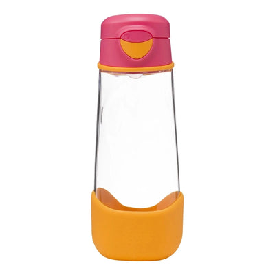 Tritan Sport Spout Drink Bottle 600ml Strawberry Shake Pink Orange